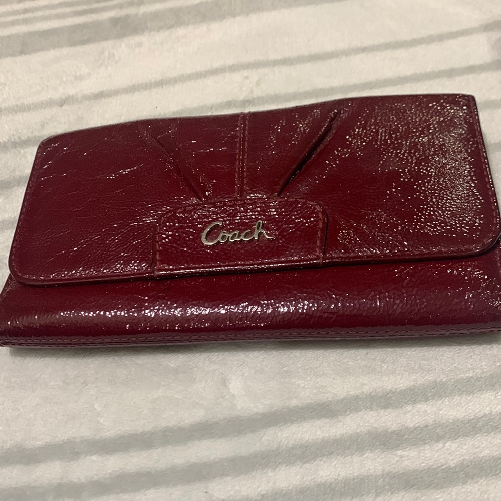 Patent leather Coach wallet